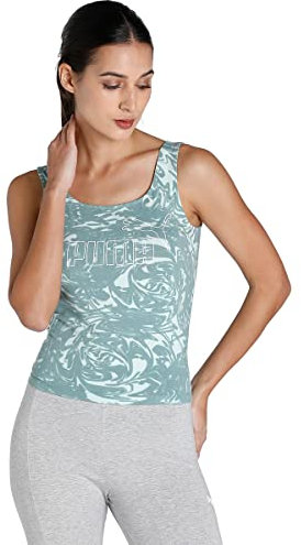 PUMA Damen Power bedrucktes Tank-Top SAdriatic Gray