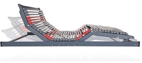 Matratzen Perfekt Elektrischer Lattenrost FERTIG MONTIERT Ultra Flachmotorrahmen Terramed – 140x200 cm 9 cm hoch Für Betten mit Bettkasten 42 Leisten Härtegradregulierung 300 kg belastbar
