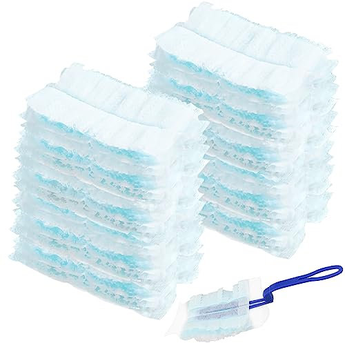 Flash Dust Magnet Refills, 20-Pack Blue Microfiber Duster Heads with Handle, Strong Electrostatic Dust Removal for Home & Car Cleaning