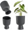 KADAX Pot de Fleurs en Forme de Calice - Plastique, 2 Tailles, 3 Couleurs - Pour Balcon, Terrasse, Rebord de Fenêtre (14 cm, Anthracite)