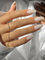 MouyouGlow Press on Nails Kurz,Ballerina Milchig Weiß Jelly Einfarbige Glossy Fake Nails Kunstnägel mit Nagelkleber,Milky White Künstliche Fingernägel