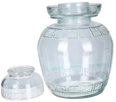 ABOOFAN Bocal à Cornichons en Verre de 5 Lb Récipient Hermétique pour Le Stockage Des Aliments à La Choucroute