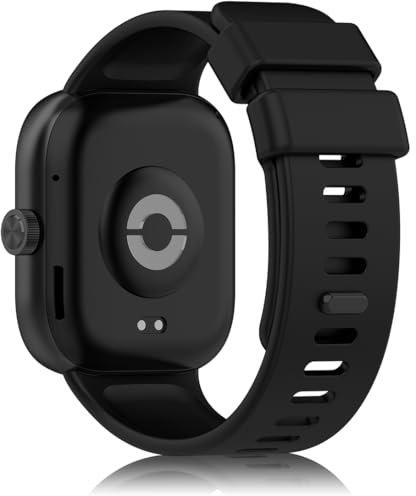 Pheant Bracelet Compatible avec Xiaomi Redmi Watch 4 Bracelets en Silicone de Remplacement pour Femme Homme, Noir