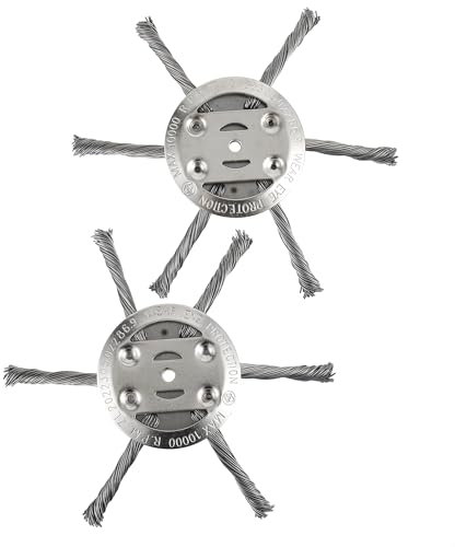 CDDCWZ Brosse Debroussailleuse, 2 Pièce Tete Debroussailleuse pour Débroussailleuse, Élimination Facile des Mauvaises Herbes et de la Mousse