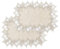 URROMA 2pcs Leinen Beige Tischdecke mit Spitze Trim, Tischdekoration Tischdecke für Esszimmer Küche, 35cm*50cm (rechteckig)