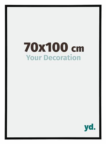 yd. Your Decoration - Puzzlerahmen 70x100 cm - Schwarz Hochglanz - Puzzlerahmen 1500-2000 Teile - Kunststoff Bilderrahmen - Annecy