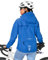 FitsT4 Sports Veste de pluie légère et imperméable pour femme - Coupe-vent - Réfléchissante - Avec capuche, bleu, Large