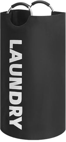 Cesta Biancheria 90L,79x38 cm Cesto Portabiancheria Morbido Grande,Cesto per Biancheria Sporca,Cestino Panni Sporchi,Cesta Portabiancheria Sporca per Bagno,Lavanderia,Camera da Letto,Soggiorno (Nero)