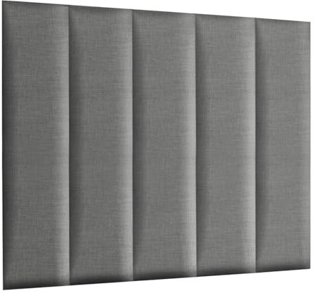 Wandpaneele 30 x 120 cm gepolstert – für sehr einfache Selbstmontage, aus Velourstoff, mit weicher Füllung, Farbe Celadon – Kopfteil als Dekoration für Schlafzimmer, Büro, Kinderzimmer, Diele