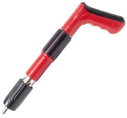 Pistolet à clous manuel en acier, outil de rivetage for la fixation murale, le traitement des métaux, l'installation au plafond et ciment sans fil(Red)
