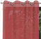 Soleil d'ocre, Alix Voilage à Oeillets, Polyester, Rouge, 135x250 cm