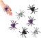 Boland 74476 - Glitterspinnen, 6 Stück, Größe 7 x 7 cm, Scherzartikel, Streich, Dekoration, Halloween, Mottoparty, Karneval, Mehrfarbig