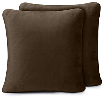 Amago - Kissenbezug 2er Set, Cashmere-Feeling, 50 x 50 cm - Schoko
