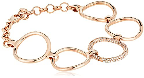 ESPRIT Glamour Damen-Armreif ES-PERIBESS ROSE teilvergoldet Zirkonia transparent 20 cm - ESBR01858C180