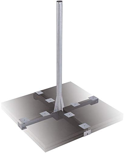 DUR-line Herkules XL 120cm 8-Plattenständer Feuerverzinkt - sehr stabil - kinderleichte Montage [Flachdachständer, Balkonständer, Gehwegplatten, Terassenständer, Sat-Antenne]