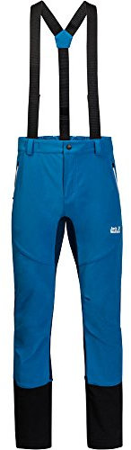 Jack Wolfskin Mens Gravity Tour Softshell Ski Pants with Braces