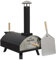 Dellonda Portable Wood-Fired 14 Pizza Oven and Smoking Oven, Black/Stainless Steel - DG10