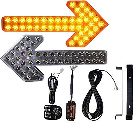 JHKJ LED-Fahrzeugpfeil-Kontrollleuchte Signalleuchte -Fahrzeug-Kontrollleuchte Induktionslicht Wrecker-Kontrollleuchte,24v