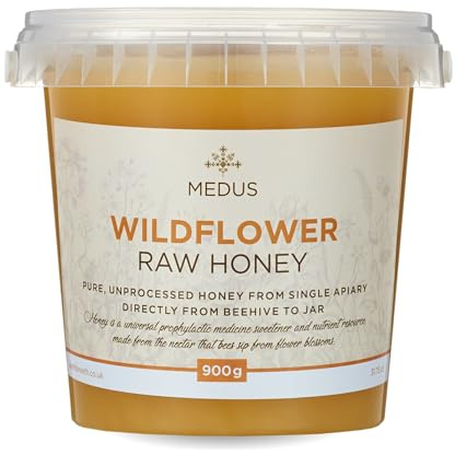 Earthbreath Wildblüten-Rohhonig - 900 g - Ungepasteurisiert, ungefiltert - Reiner Wildblütenhonig aus Einzelimkerei - Natürlicher Süßstoff für Kochen, Tee, Saft, Getränke, Lebensmittel