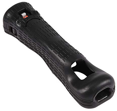 Funda de silicona con adaptador de sensor Motion Plus para Wii mando a distancia(Negro)