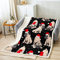 Hund Decke 75x100cm Kinder Niedlich Mops mit Weihnachten Hat Kuscheldecke für Jungs Mädchen Jugendliche Kawaii Xmas Haustier Tier Wohndecke für Hunde Liebhaber Zimmer Dekor Flanell Fleecedecke
