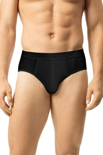 Mey Herren Slip Innovation, Klassischer Sitz, Hoher Beinausschnitt, Bequeme Passform, Aufgesetzter Webbund, Speziell geformtes Suspensorium, Serie Business Class Premium