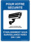 AUA SIGNALETIQUE - Panneau De Signalisation en PVC Rigide et Compact 1.5 mm. (121 x 170 mm, Etablissement sous Vidéo Surveillance 2)