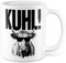 KUHL Tasse mit Spruch witzige Kaffeetasse mit Kuh Motiv Humor Geschenk Geschenkidee Kollegen Büro Kaffee-Becher lustig Freundin Kühe Sonnen Brille Cool Wortwitz Schreibfehler (Weiß)