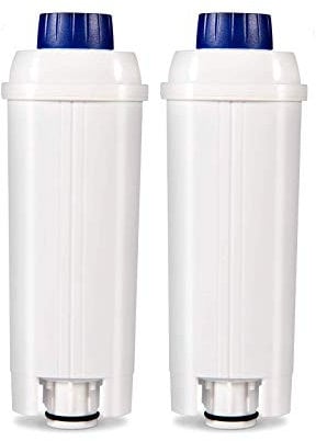 DLSC002 Filtro para cafetera,filtro de agua Aqualogis compatible con Delonghi Series ECAM, ESAM, ETAM, BCO, EC680, EC800 - Paquete de 2
