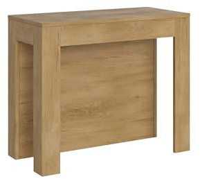 CasaArredoStudio Console Extensible Cayman chêne Nature 4 rallonges 62 cm