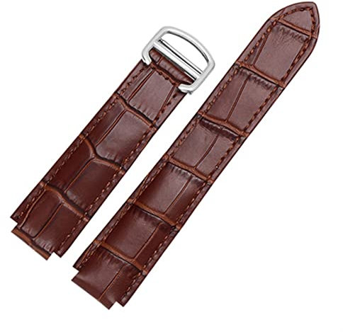 DAVNO Für Cartier-Armbänder, hochwertige Farbe, echtes Leder, Faltschließe, Ersatz-Lederarmband, weibliches Armband, 14x8mmGold clasp, Achat