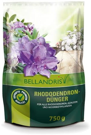 Bellandris Rhododendrondünger - Ideal für Rhododendren, Azaleen und Moorbeetpflanzen, fördert gesundes Wachstum und Blütenpracht - 750g