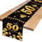Tischläufer 50. Geburtstag Männer Frauen 50 Jahre Geburtstag Deko Schwarz Gold Happy 50th Birthday Tischdeko für Tischdecke Jahrestag Geburtstag Party Dekoration