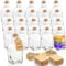 ZOOFOX 20 Pack Small Glass Jars with Lids, 3.4 oz Glass Favor Jars with Cork Stoppers, Clear Empty Glass Bottles for Party Favors, DIY Crafts, Extra Tags and String