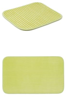 Gözze Badteppich Berlin 2er Set, 50x45 cm + 60x100 cm, Farbe: Limone
