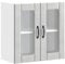 vidaXL Küchen-Hängeschrank mit Glastür Lucca Betongrau Holzwerkstoff, Wandschrank Küche, Wandschrank, Oberschrank, Küchenschrank, Hängeschrank