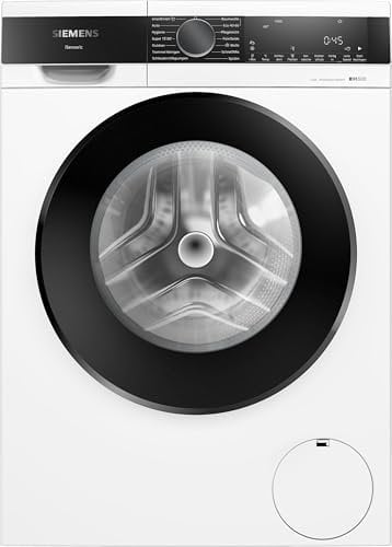 Siemens WG44G2F41, iQ500, Waschmaschine 9 kg, 1400 UpM, automatische Fleckenentfernung, weniger Bügeln mit smartFinish, varioSpeed für schnelles Waschen, i-Dos, Nachlegefunktion, aquaStop, Weiß