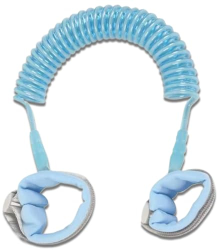 NJCXOLA 2m Bracciale Sicurezza Bambino, Portatile Che Cammina Anti-Perso Mano Cintura, Guinzaglio Per Bambini, Primi Passi Per Bambini, Blu