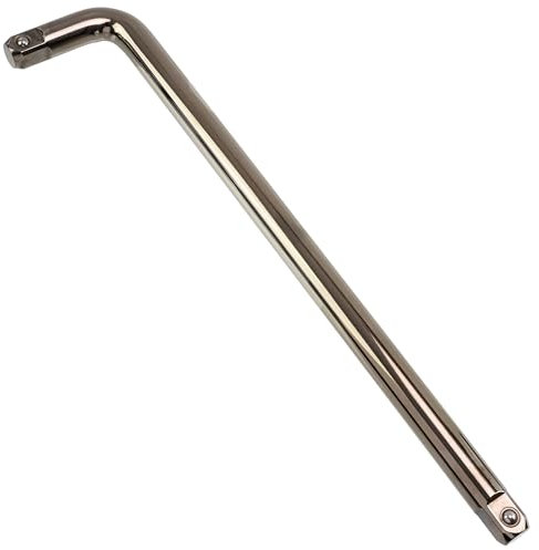 AERZETIX - K33970 - Brazo palanca de fuerza para vasos 1/2x300mm - manija en ''L'' - adaptador largo llave angular acodado sujeción - en acero CR-V 50BV30 - color plata oscuro