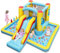 DREAMADE Aufblasbare Hüpfburg, Springburg mit Rutsche, Sprungbereich, Tunnel, Basketballkorb, Bällebad & Ringwurfspiel, Indoor & Outdoor Hüpfburg Spielplatz für Kinder ab 3 Jahren (ohne Gebläse)