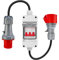 CEE Adapter 63A auf 32A, IP44 CEE Stromadapter Stecker mit Schutzschalter, 63A 400V Stecker auf 32A 400V Kupplung Starkstrom, CEE Verlängerungskabel Starkstrom Adapter und Steckdose H07RN-F