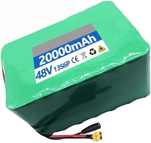 Batterie Lithium-ION 48V 8Ah 10Ah 12Ah 15Ah 20Ah, Batterie de E-Bike 48V Haute Puissance 48V Batteries pour vélo avec Chargeur pour Moteur 200W 350W 500W 800W 1000W XT60,48V 12AH