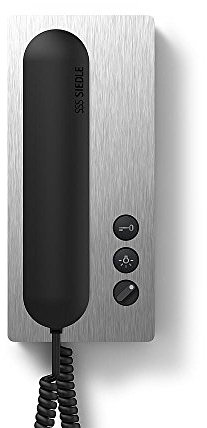 Siedle 1566649 Haustelefon Analog 6 und N, Aust-Erw, HTA 811-0 E-S, Edelstahl/schwarz