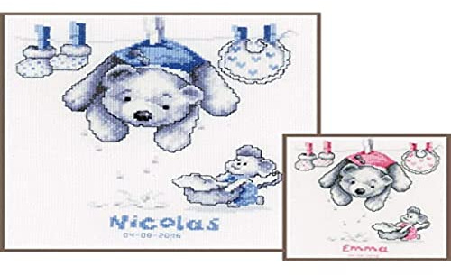 Vervaco Baby LaundryCounted Cross Stitch Kit, Multi-Colour