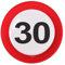 Folat Partyteller Assiette de fte 30 en carton aspect panneau de signalisation, construction en papier mache, 8 pices