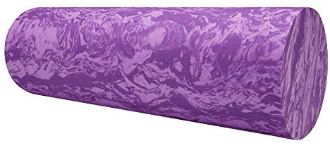 Gaiam Restore Muscle Therapy Foam Roller, Marbled Purple, 18