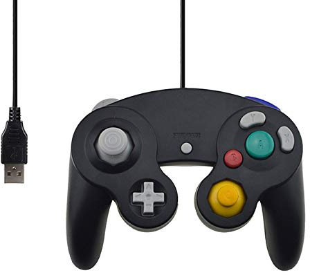 WICAREYO Joystick per controller di cablaggio USB retro per PC NGC Mac Black