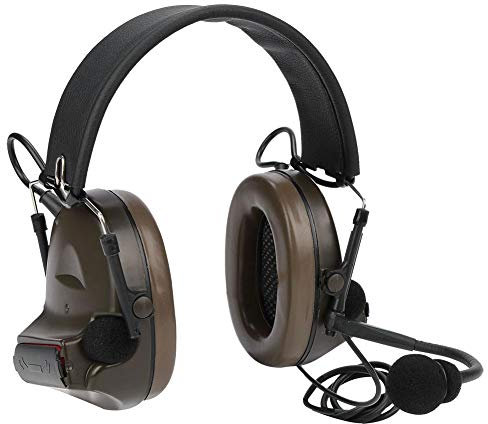 Tactical Headset Shooting Ear Muffs, Outdoor Noise Block Earmuff Microphone Earphone Bluetooth Headset Military Tactical Headphone Ear Protection replacement for Comtac-II/C2 Combat Games