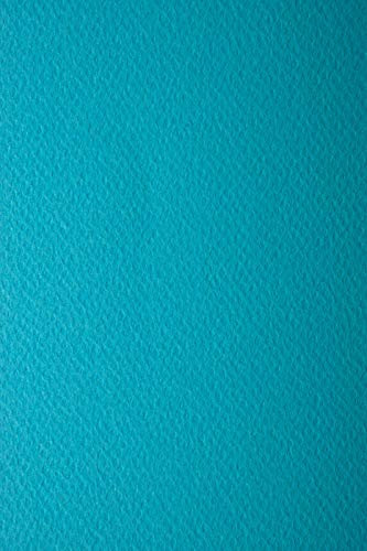 Netuno 100x Tonkarton Türkis einseitig strukturiert DIN A4 210x 297 mm 220g Prisma Turchese Bastelkarton farbig mit Struktur für Einladungen Visitenkarten Diplome Basteln Dekorieren