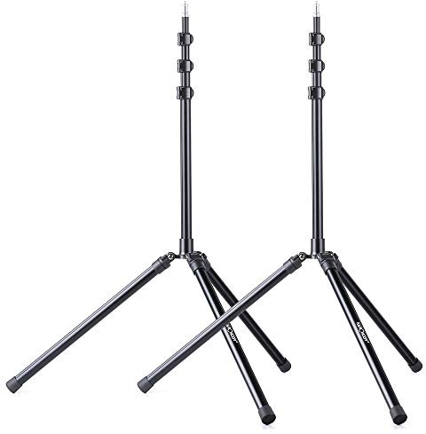 K&F CONCEPT Aluminum Light Stand 6.56Ft/2m/78.7 Adjustable Lighting Tripod Stand for Studio Light, Reflectors, Softboxes, Max Load 8.8lbs/4kg (2 Pack)